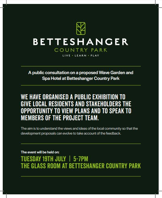 Public Consultation Event at Betteshanger Country Park Next Week. 